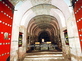 Inside the mausoleum